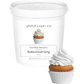 Global Sugar Art True White Buttercream Frosting, Wedding Cake Icing, 16oz | White buttercream frosting with no yellow tint;
