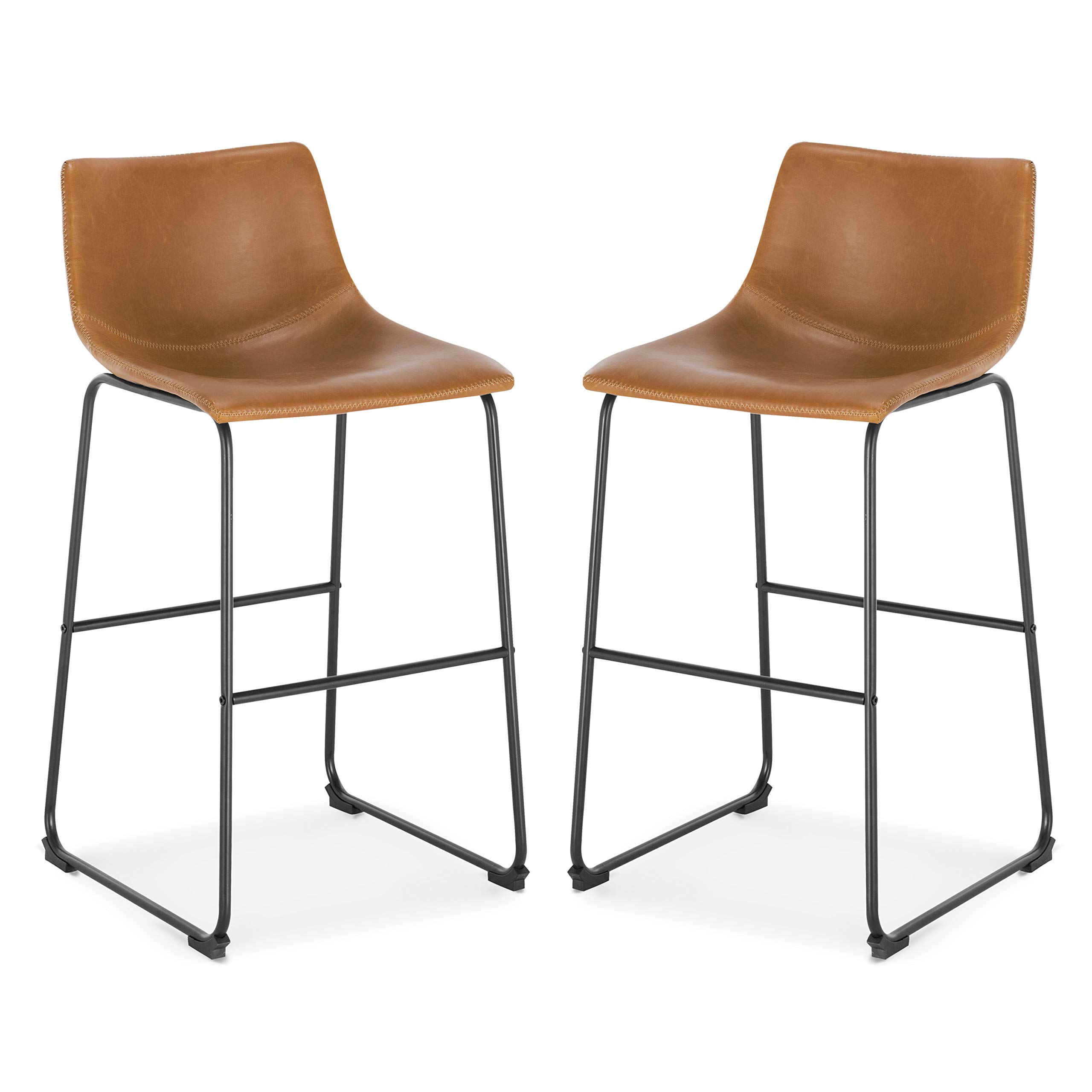 EdgeMod Poly & BARK Brinley Bar Stool in Tan (Set of 2)