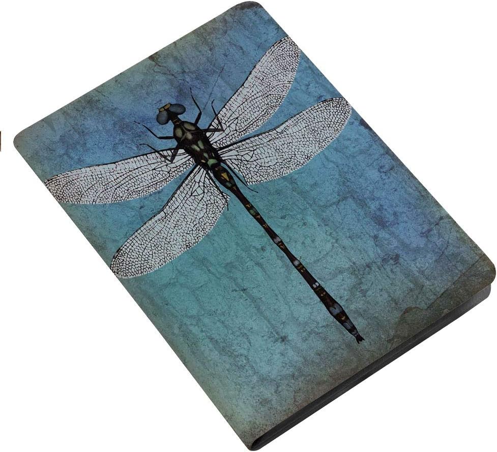 Dragonfly Slim Stand Hard Back Shell Protective Smart Cover Case for iPad 7th Gen 10.2 Inch 2019 (A2197 A2198 A2200) Grunge Vintage Old Backdrop and Dragonfly Bug Ombre Image iPad 10.2 Case 2019 iPad