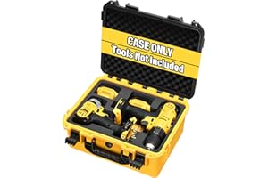 Case for Cordless Drill/Impact Driver Set - Waterproof Hard Tool Box for Dewalt Taladro