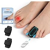 JWHOO Hammer Toe Corrector Straightener - Hammer Toe Corrector For Women & Men, Toe Splints & Wraps Support For Hammer, Curled, Bent Toes - Toe Corrector For Walking, Running or Rest - Black, 2 Pcs