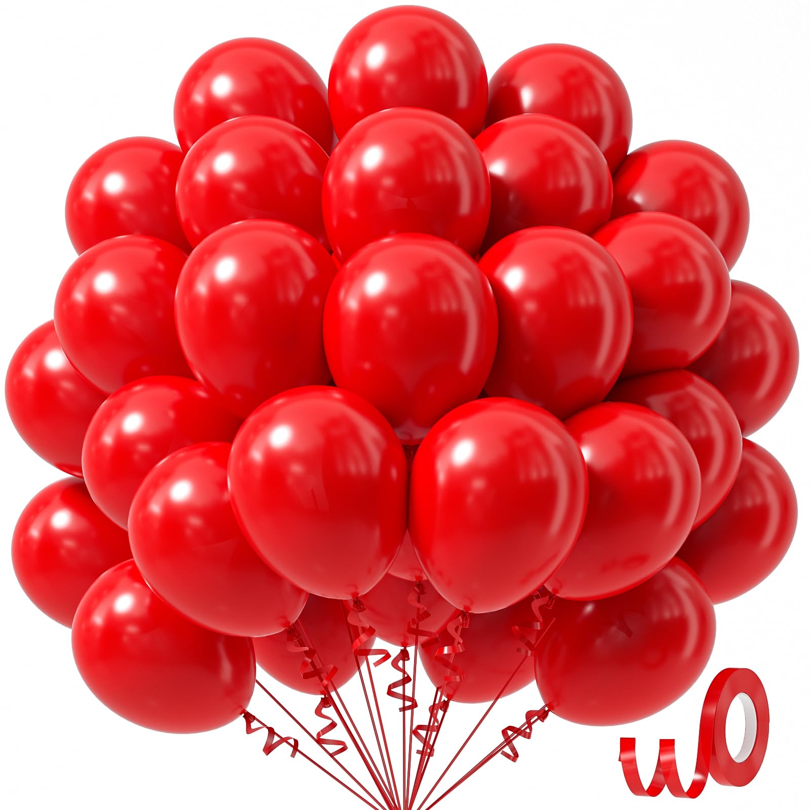Awenztech Red Balloons 12 inch, Red Latex Balloons