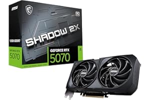 MSI Gaming RTX 5070 12G Shadow 2X OC Graphics Card (12GB GDDR7, 192-bit, Extreme Performance: 2557 MHz, DisplayPort x3 2.1a, 