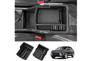 LUWU Center Console Organizer Compatible with 2024 2025 2026 Hyundai Kona Accessories 2026 Kona EV SE/SEL/Limited Armrest Con