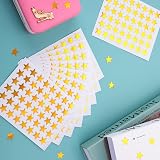 Prasacco 1440 Gold Star Stickers 0.5in Small Metallic Foil Rewards view 7