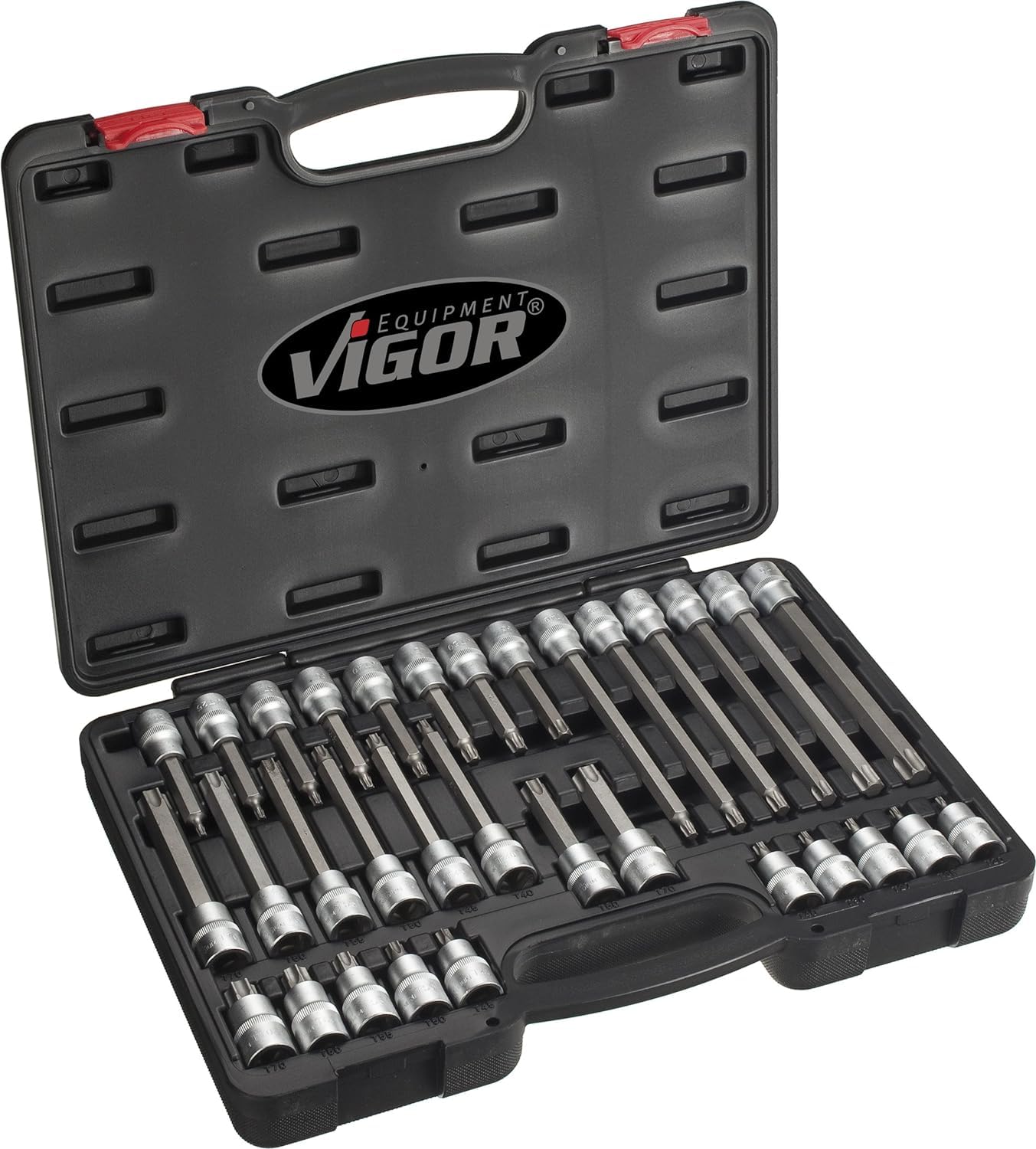 Vigor V1917 Torx Screwdriver Socket Assortment Set, 1/2"
