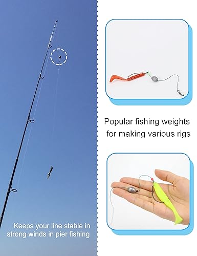 Hlotmeky Egg Sinkers Fishing Weights Saltwater Sinkers for Fishing