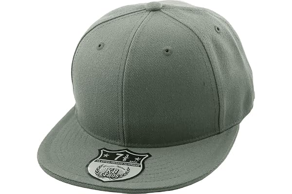 KBETHOS® Original 6 Panel Flat Brim True-Fit Fitted Cap