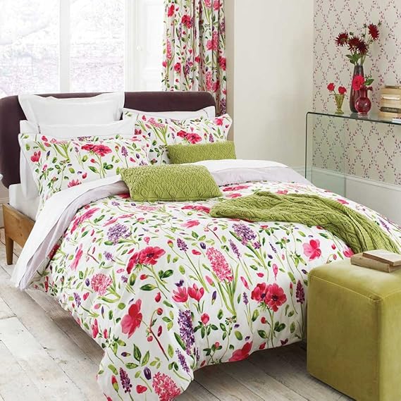 Sanderson Spring Flowers Duvet Cover, Percale, MultiColour, Single