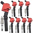 FD503 Ignition Coil Pack 3W7Z12029AA and Iridium Spark Plugs Set Of 8 Fit For Ford F-150/250,E-150/250,F-250/350 Super Duty,E-350/450 Super Duty 1997-2015,Lincoln&Mercury 1998-2011 4.6L 5.4L 7.3L V8