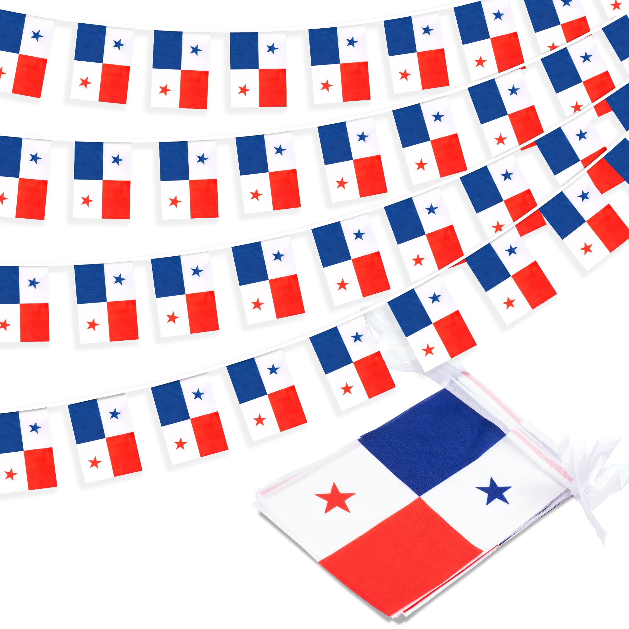 Panama String Flag Pennant Banner, Small Mini