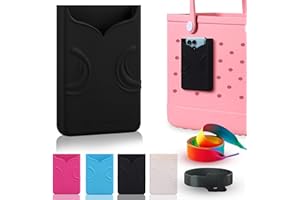COSHONWOL Silicone Phone Holder for Rubber Beach Bags - Non-Slip Waterproof Phone Case Attachment Accessories, Compatible with Bogg Bags & Simple Modern Totes ​​