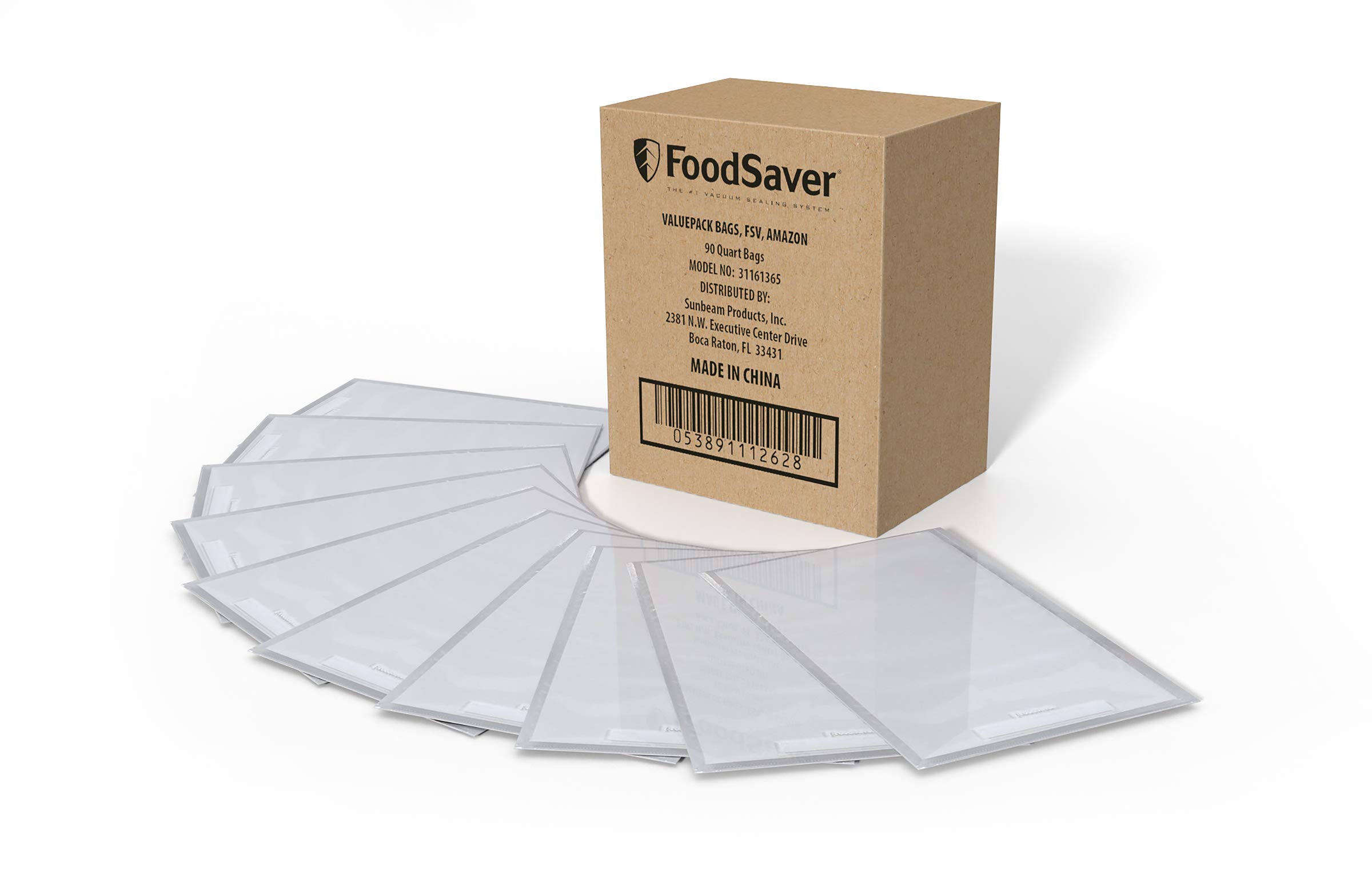 FoodSaverPrecut Vacuum Seal Bags with BPA-Free Multilayer Construction for Food Preservation 90 Count 31161365