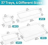 Vtopmart 37 Pack Drawer Organiser 4-Size Versatile Bathroom and Vanity view 6