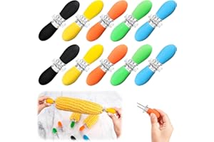 AUGHOA 20 Pcs/ 10 Pairs Corn Cob Holders, Interlocking Design Corn Holders, Stainless Steel Corn on the Cob Holders, Corn Holders for Corn on the Cob for BBQ Camping Parties Home Cooking