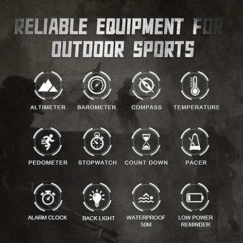 CakCity Tactical Watch for Men Military Watches with Compass