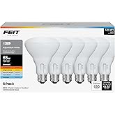 Feit Electric BR30 LED Light Bulbs, 65W Eq, Dimmable, 5CCT, 6 Pack | E26 Base, 2700K - 5000K, 650 Lumens, CRI 90+, 15 Year Life, for Recessed Cans, Wide Flood Beam