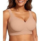 OEAK Womens Wireless Jelly Bra Plus Size Supportive Seamless Bras Full Coverage Push Up Comfortable No Underwire Tshirt Bras