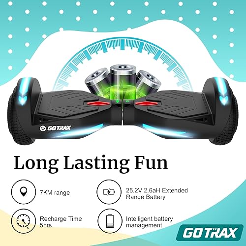 Gotrax FX3 Hoverboard with LED Wheels Headlight, Max