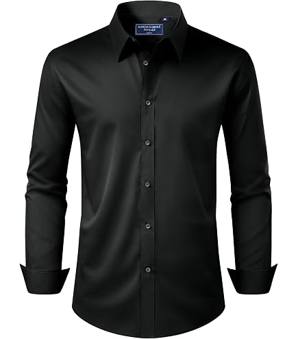 corfty Long Sleeve Dress Shirts for Men