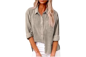 NAKHOPAZ Gauze Button Down Shirts for Women,2023 Oversized Cotton Linen Blouse Short Sleeve Beach Top Loose Plus Size Tunic