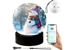 JEMESI 2026 New Christmas Memory Orb Ball Lamp - Personalized 2.7" 3D Crystal Ball Video Player - Custom Memory Sphere with WiFi for Couples Family Anniversary Birthday Gift Customized Xmas Ornament (White)
