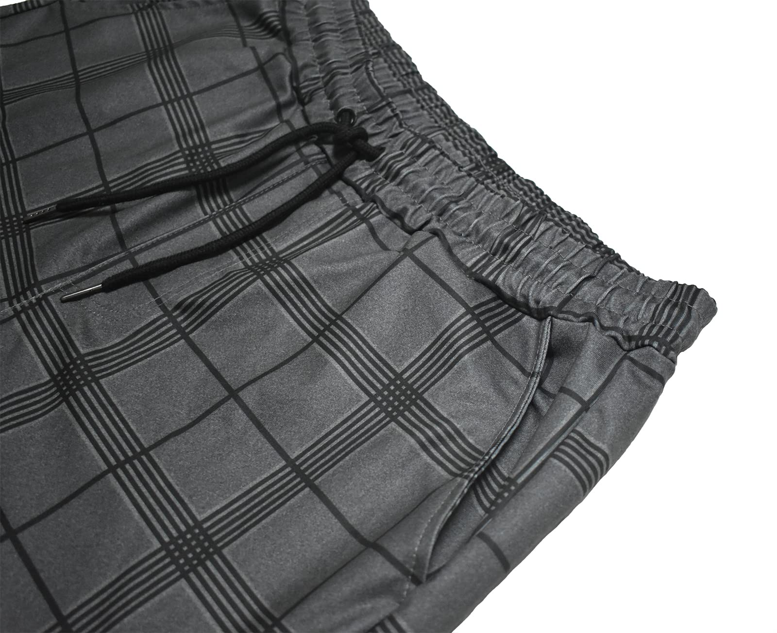 Yageshark Jogging Bottoms for Men, Tracksuit Bottoms, Loose-Fit Sports Trousers, Long, Chequered, Casual