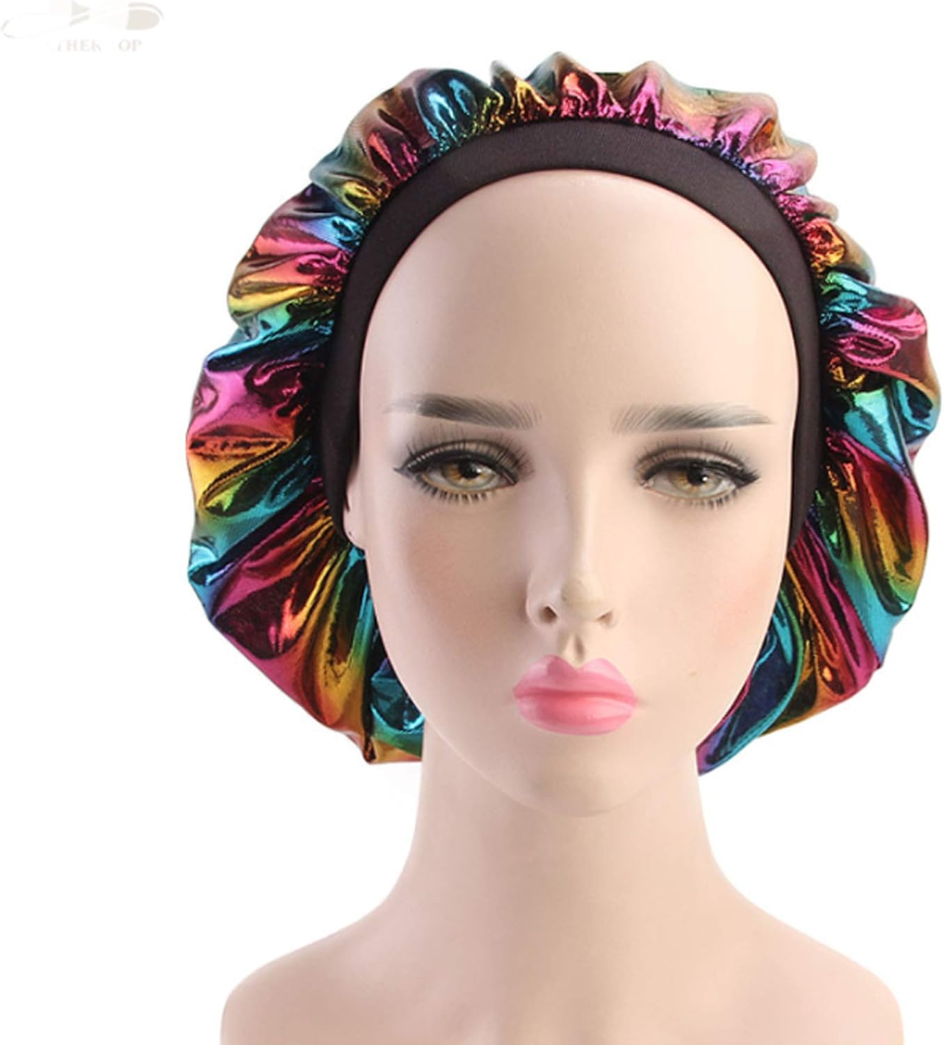 Elastic Wide Band Laser Sleep Cap Chemotherapy hat Head Cover Beanie