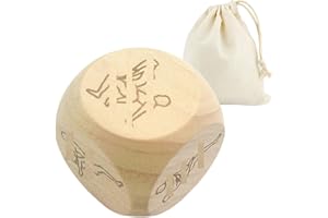 HD WOOD CRAFT Date Night Dice for Couples, Date Night Dice with Spice up Your Intimate Life, Romantic Wood Couple Date Night Ideas, Naughty Dice, Gifts from Girlfriend