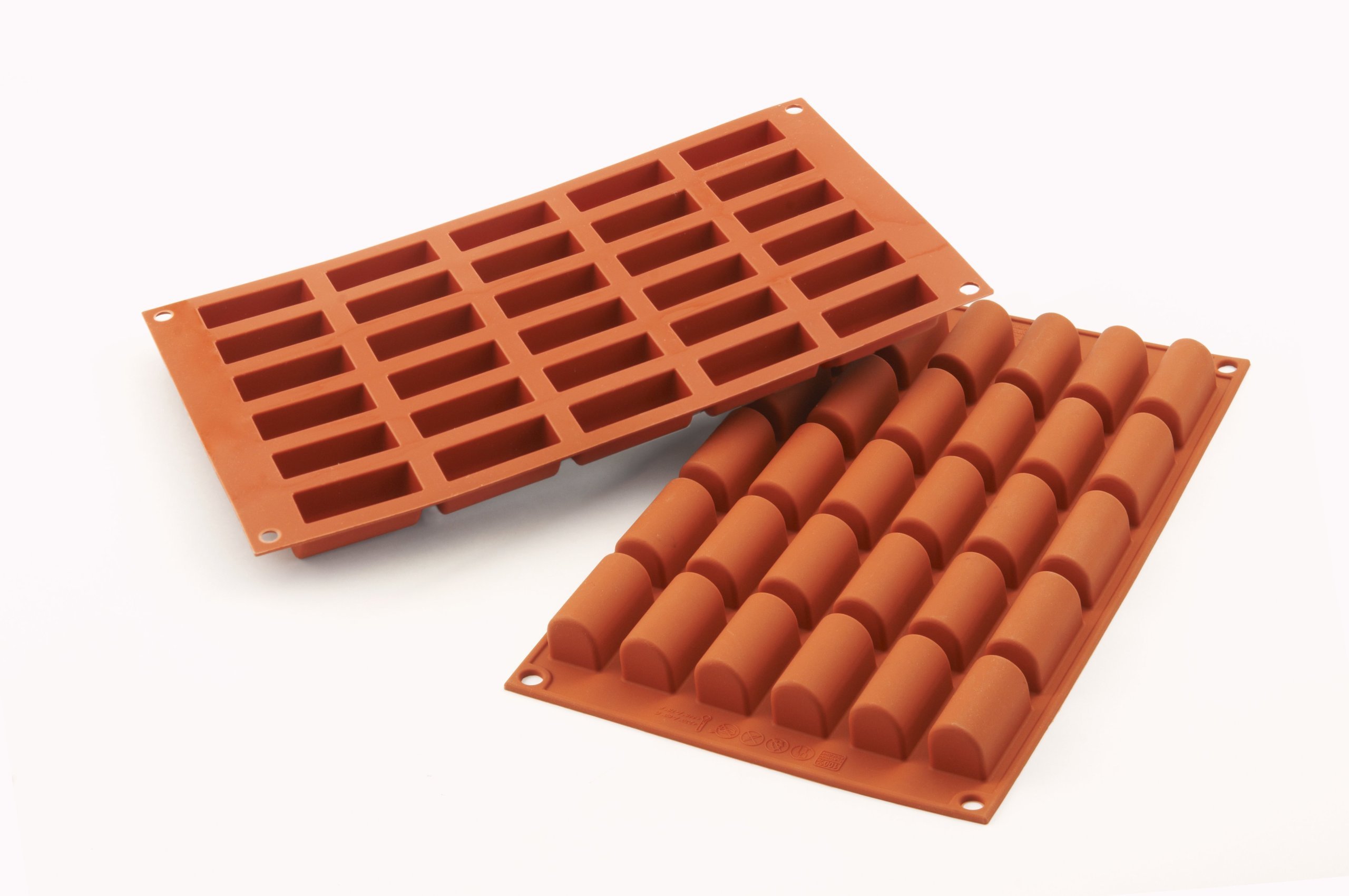 Silikomart Silicone Mould No. 30 Mini Buche, Terracotta