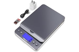 THINKSCALE Shipping Scale, 86lb/0.1oz Postal Scale with Hold and Tare, Scale for Packages, LCD Display, Postage Scale, Mail Scale, Shipping Scale for Small Business, Batteries & AC Adapter
