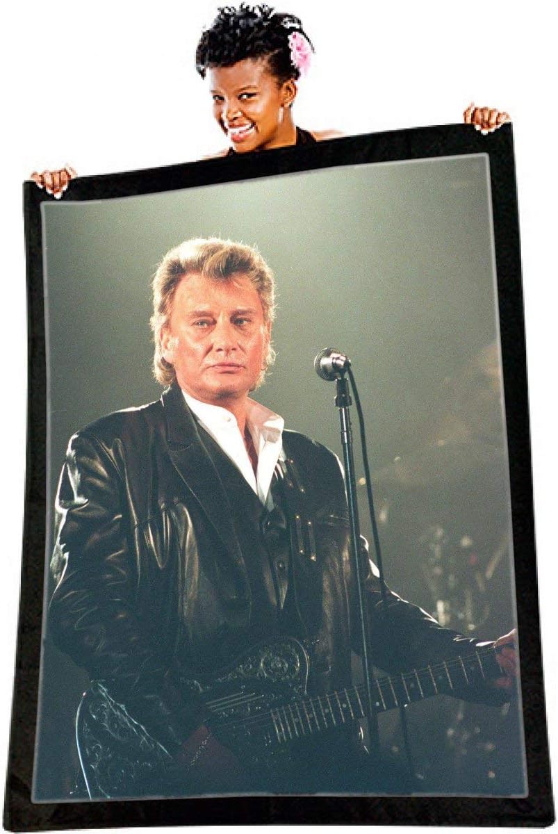 Amazon Com Johnny Hallyday 50x60 Fleece Blanket We Do Custom Kitchen Dining