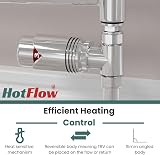 Hot Flow Chrome Marella 3 Modern Thermostatic Radiator Valve Straight TRV view 3