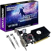 SHOWKINGS GeForce GT 730 4GB Graphics Card, 128Bit GDDR3 PCIe x16 Low Profile Computer GPU for Working, HDMI VGA DVI Output D