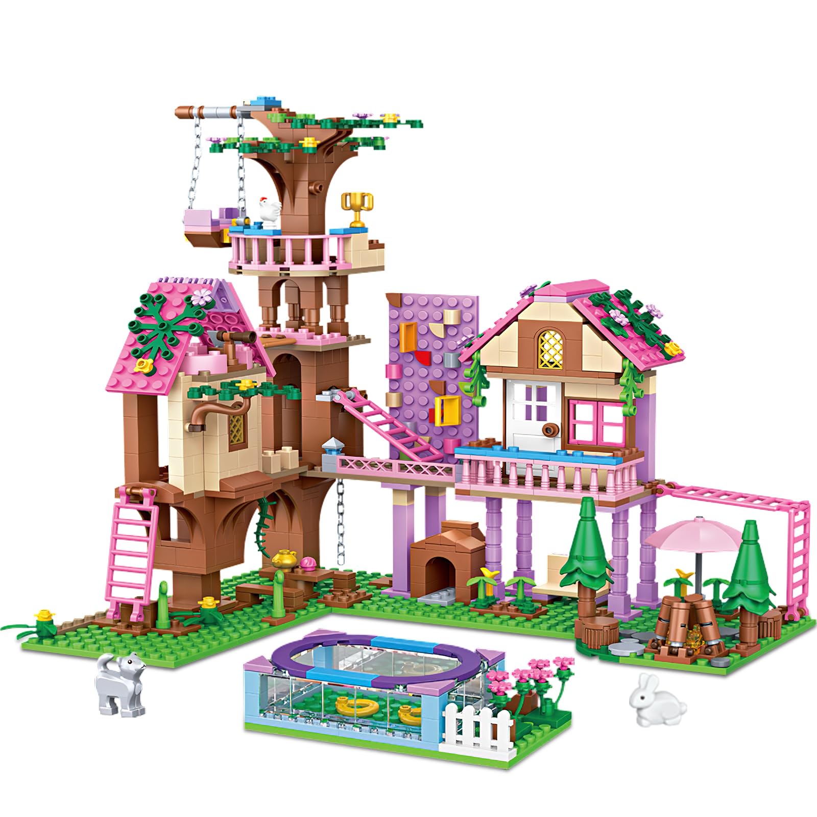 Photo 1 of Tree House Building Set Compatible with Lego Friends, 756 PCS Forest House Building Kit Birthday Gift for Kids Girls Age 6-12 Years?7681?