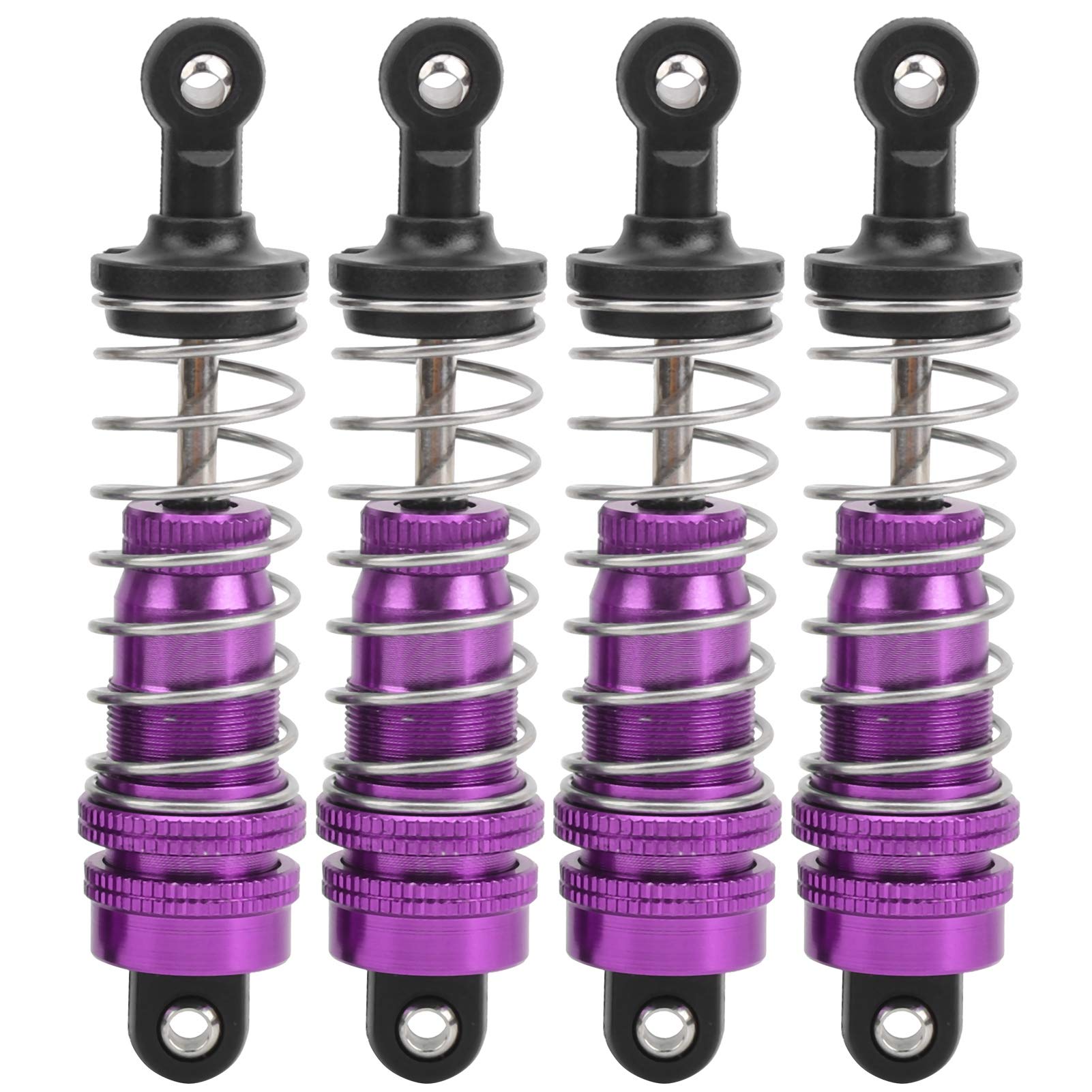 4pcs Metal 3.1in RC Car Shock Struts Damper,Directly Fitment,RC Shock Absorber Springs Damper,for 144001 1/14 RC Car,for Rc Car. (purple)