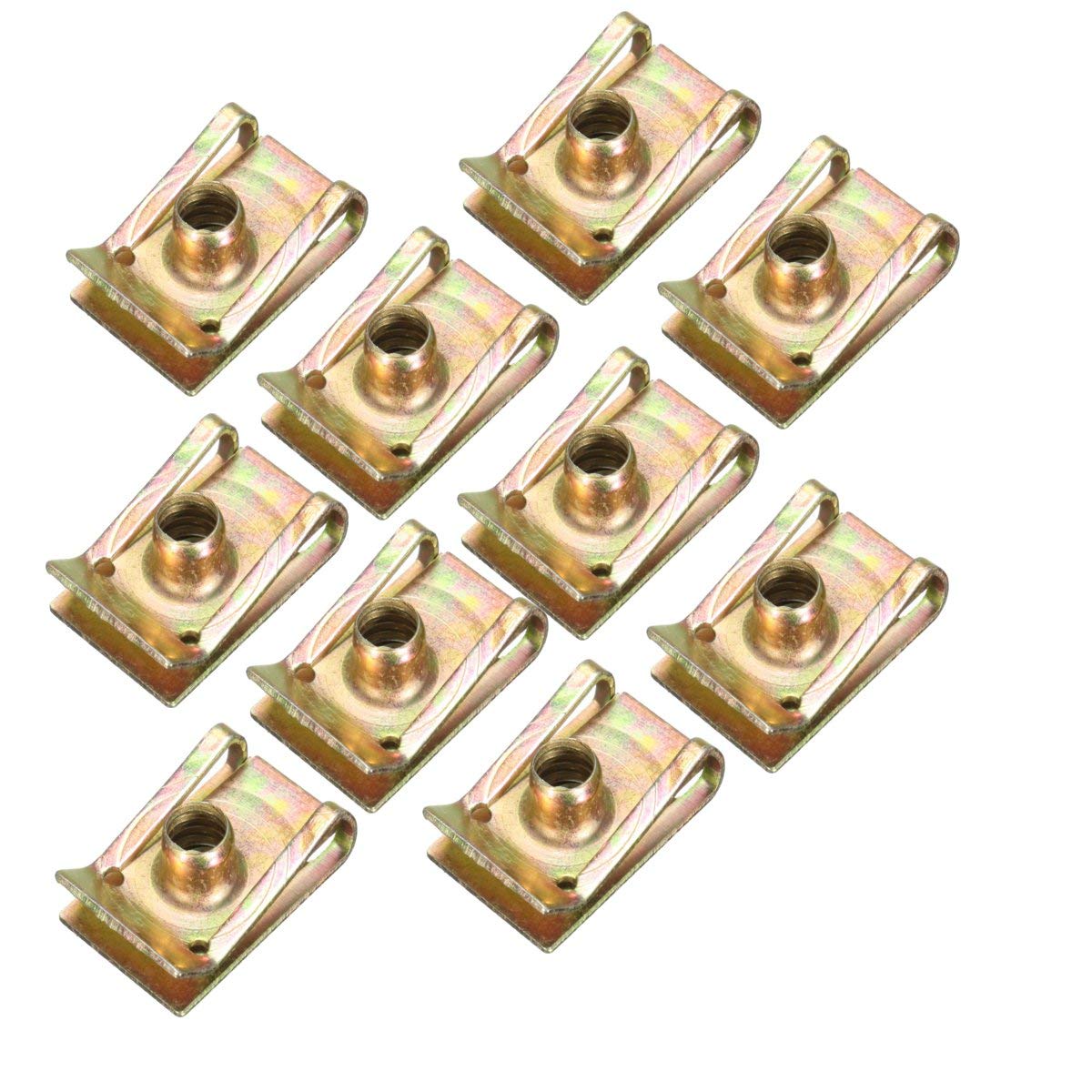 MOMOALA 10pcs M6 6mm Sportbike Fairing Spire Speed Clips Clamp Fastener Screw Nuts Kits compatible with Motorcycle Car