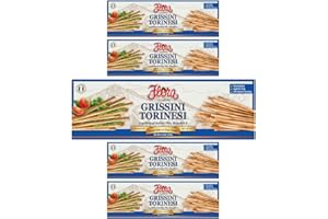 FLORA FINE FOODS Flora Grissini Torinesi – Traditional Italian Thin Breadsticks, Oven-Baked & Lightly Crisp – Authentic Imported Snack, Perfect for Pairing with Cheese, Soups & Dips – 4.4 oz (125g) (5 Pack)