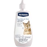PetArmor Ear Mite Treatment for Cats, 3 oz | Ear Mite Medicine Kills Ticks and Ear Mites to Relieve Itchiness, Ear Mite Drops Sooths Ears with Aloe