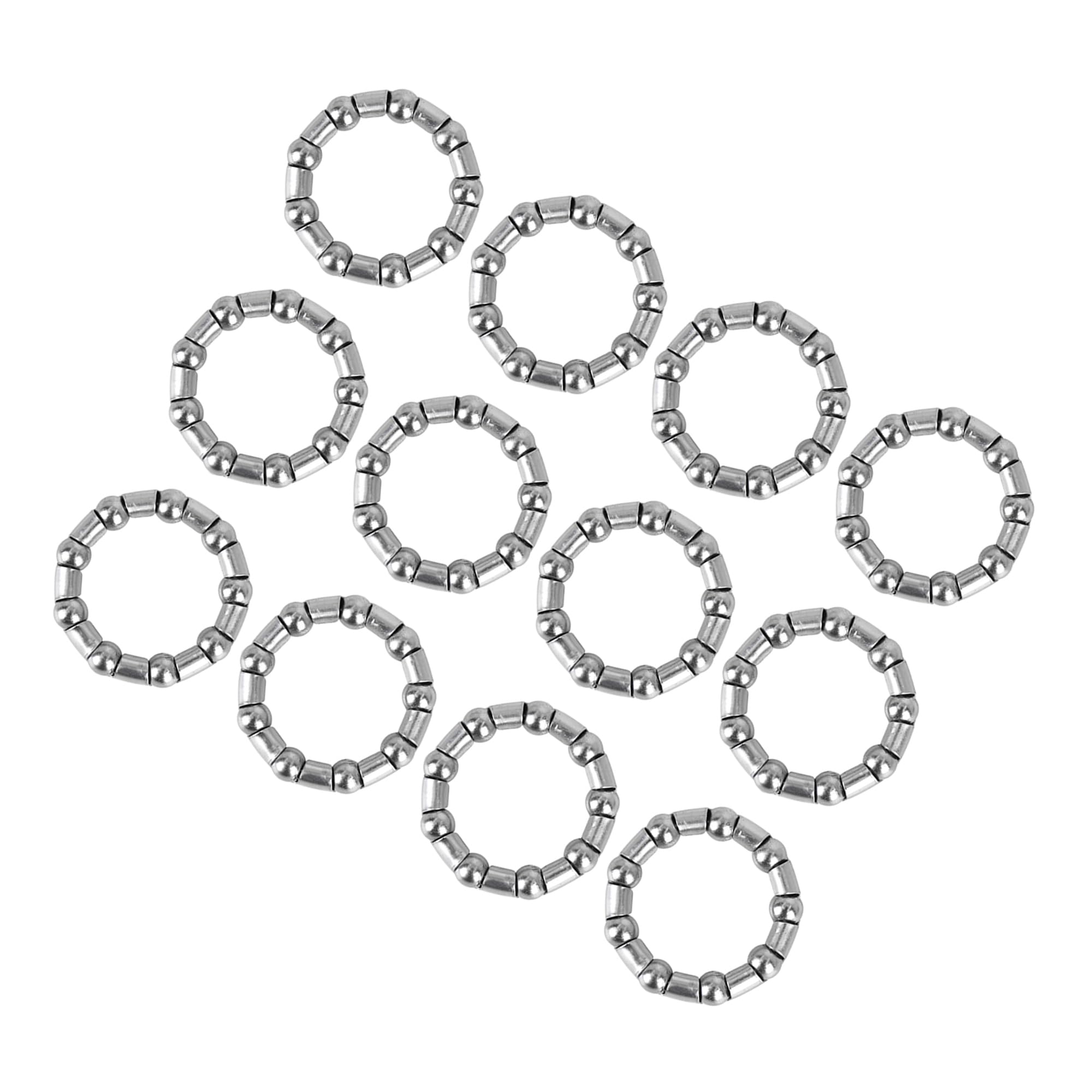 VekAuto 12 Pcs Bicycle Ball Bearings, 44mm x 9 Universal for Bicycle Steel Silver Tone