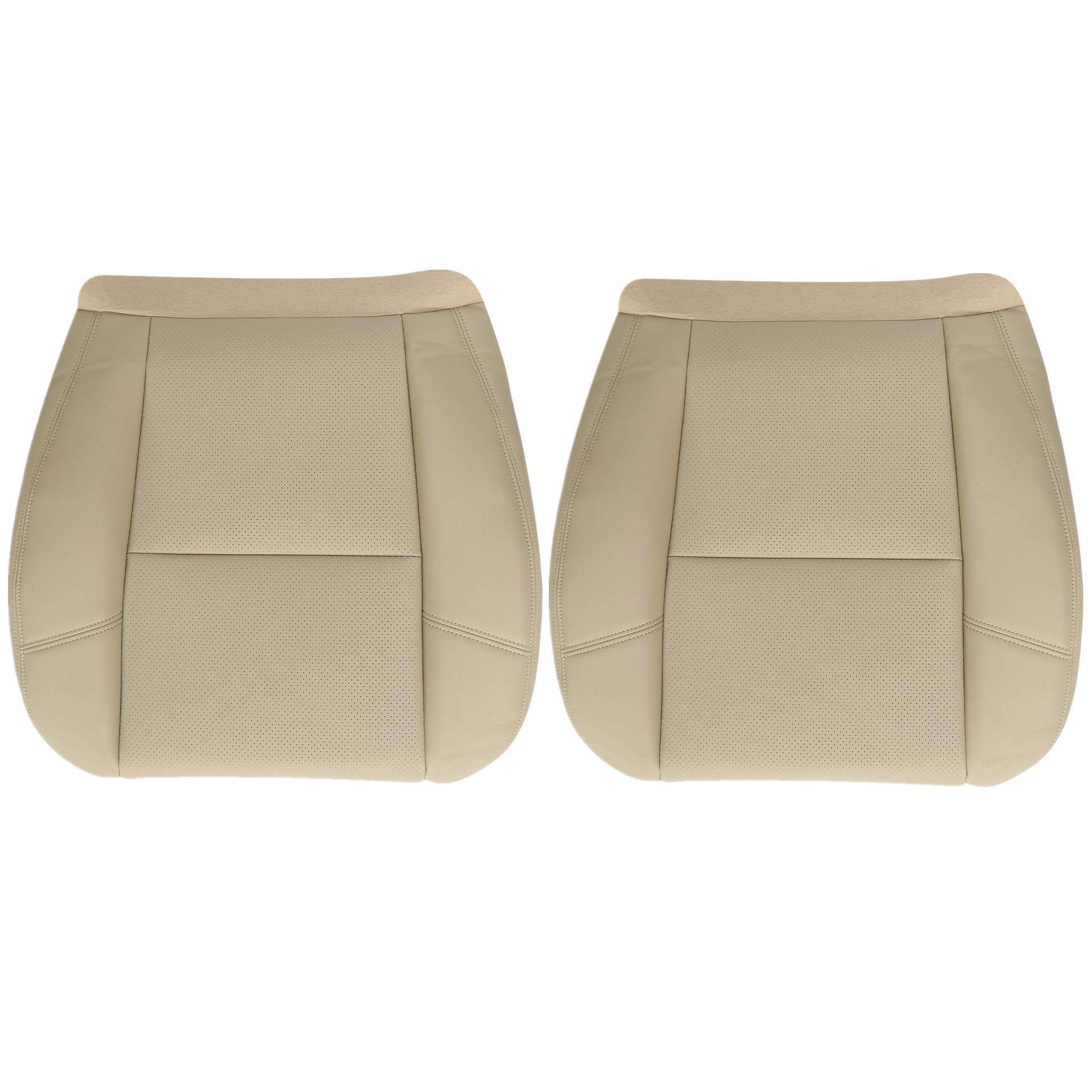Photo 1 of GXARTS Driver and Passenger Side Bottom Lower Replacement Perforated Leather Seat Cover Tan Fit for Chevy Tahoe Suburban GMC Sierra Yukon XL Denali Cadillac Escalade 2009 2010 2011 2012 2013 2014