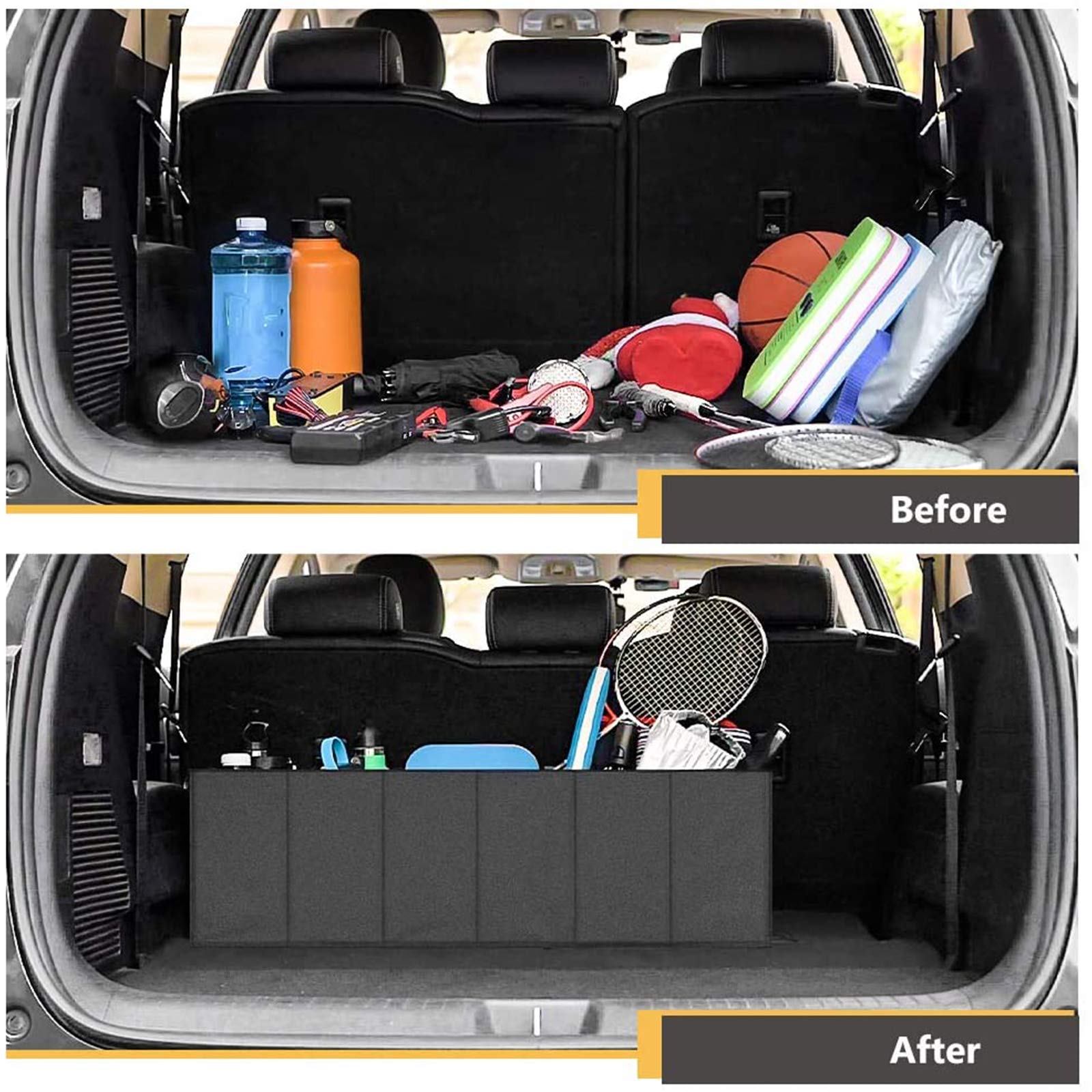 MIU COLOR Car Trunk Organizer for SUV, 70L Expandable Large Capacity