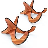 LALAOKS Wooden Ukulele Violin Stand Foldable Sapele X-2Pair | Wood X-Frame Stand: Foldable, Anti-Slip EVA Pad, Fits Ukulele Violin Mandolin, Decorative &amp; Portable For All Scenes