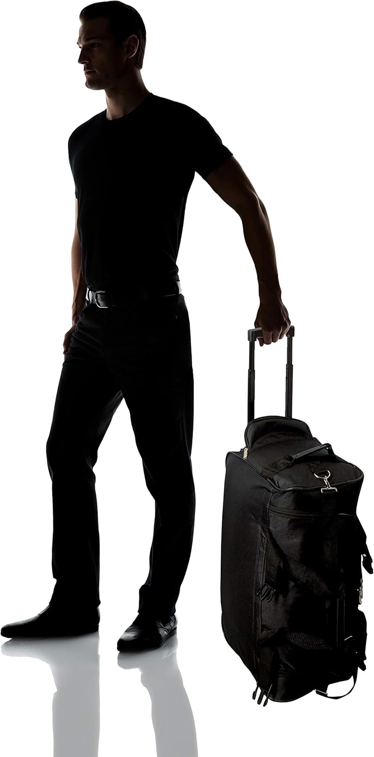  | Rockland Rolling Duffel Bag, Black, 22-Inch | Travel Duffels