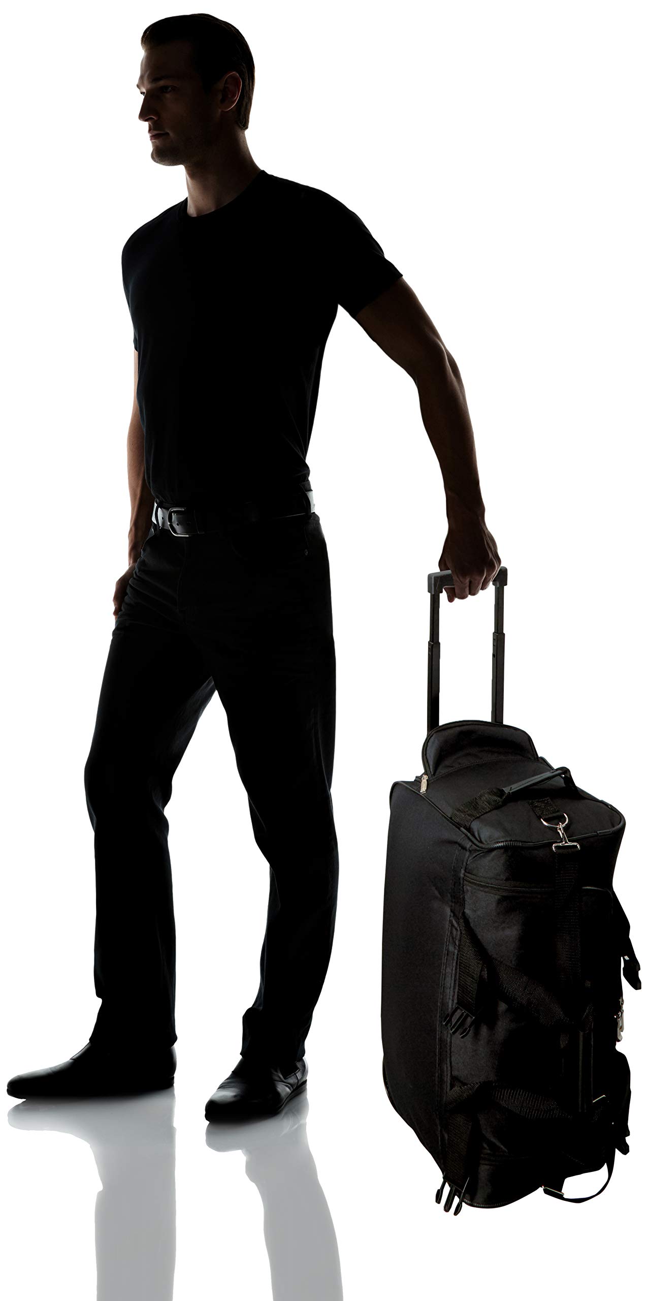 Rockland Luggage Rolling 22 Inch Duffle Bag, Black, One Size