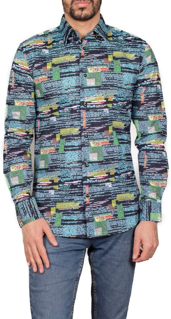 コトンドゥ Cotondoux シャツ 柄シャツ メンズ 長袖 オシャレ フランス ブランド M91ad1648 シャツ 通販 Amazon