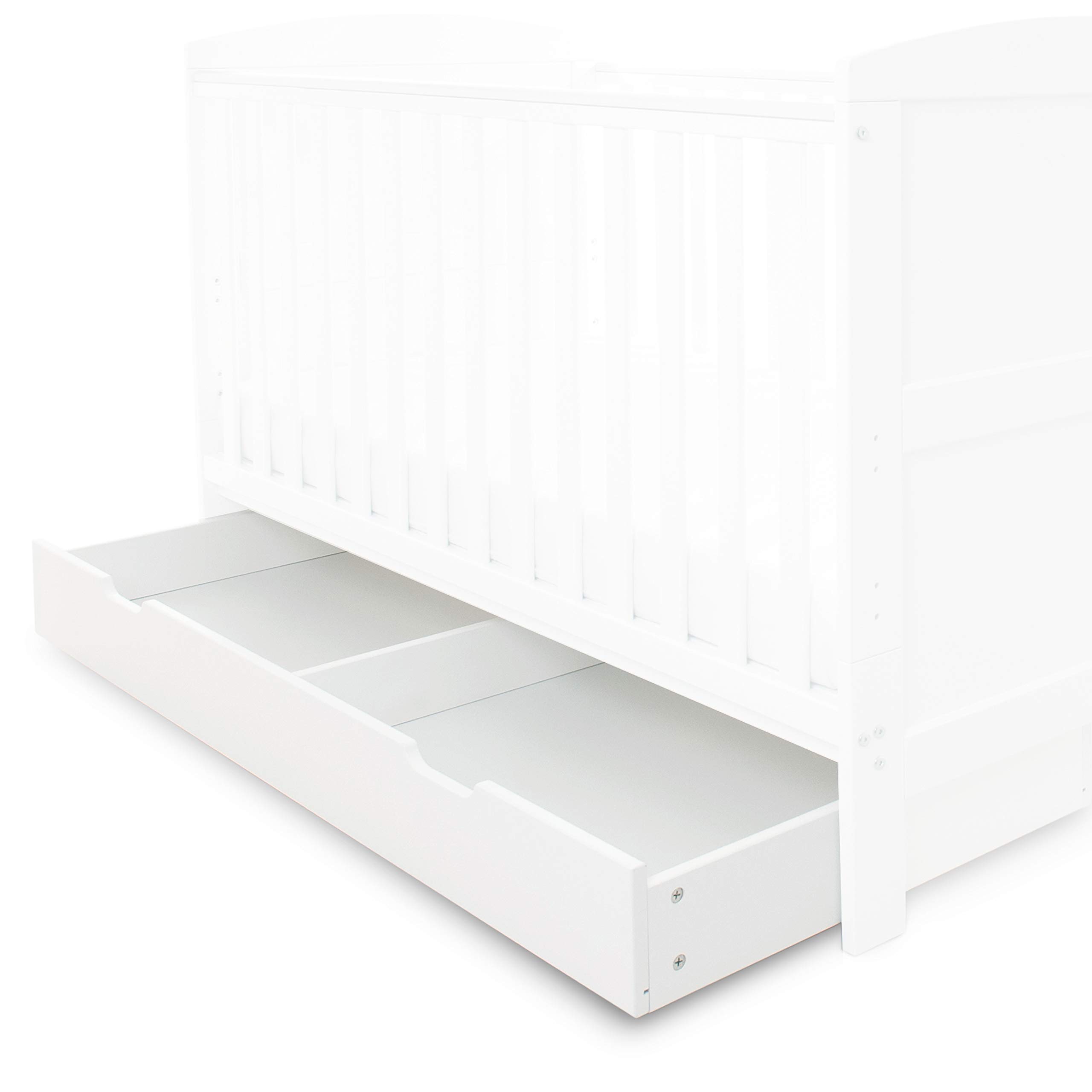 Ickle Bubba Coleby Cot Bed Under Drawer - White