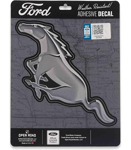 Adhesivo De Vinilo Con Logotipo De Ford Mustang, Redondo De 4 Pulgadas