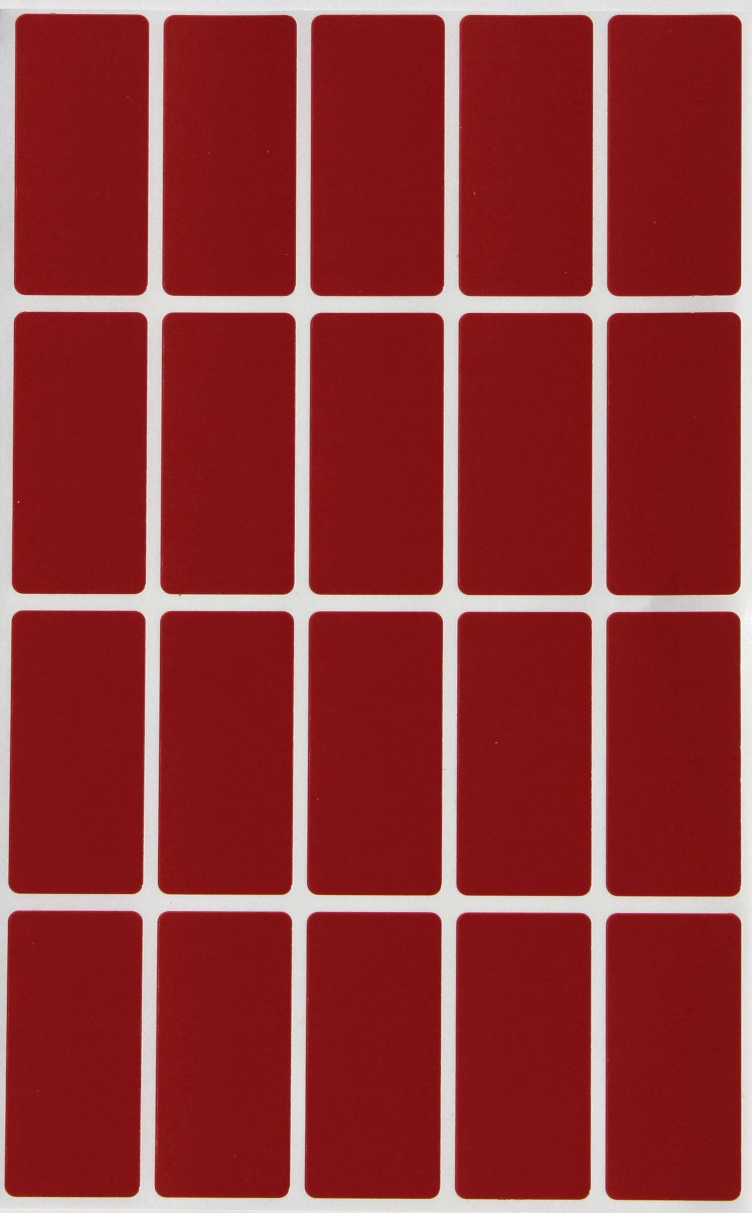 Royal Green 4x2 cm Rectangular Labels Stickers Sheets in Red Velvet (40mm x 19mm) - 300 Pack โ image 1