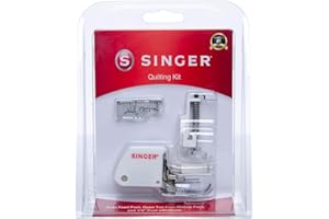 SINGER Quilting Presser Foot Kit | 3 Essential Presser Feet for Quilting – Even Feed Foot, Quarter Inch Foot with Guide & Open Toe Free Motion Foot | Compatible with SINGER CA-CC, CE, EA-EC Series